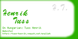 henrik tuss business card